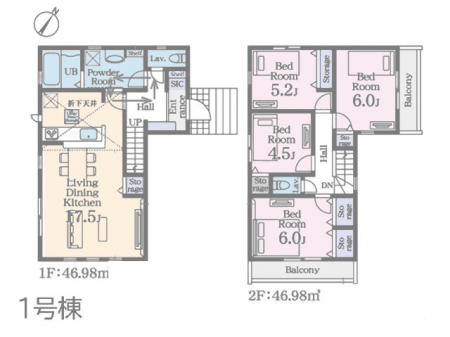 �@�Ԏ�聟�P�������`Floor plan�`�@�}�ʂƈقȂ�ꍇ�͌�����D��v���܂��B