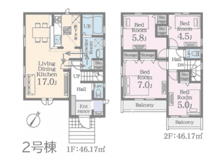 �@�Ԏ�聟�Q�������`Floor plan�`�@�}�ʂƈقȂ�ꍇ�͌�����D��v���܂��B