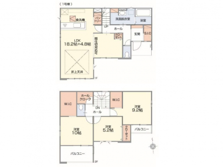 �@�Ԏ��`Floor plan�`�@�}�ʂƈقȂ�ꍇ�͌�����D��v���܂��B