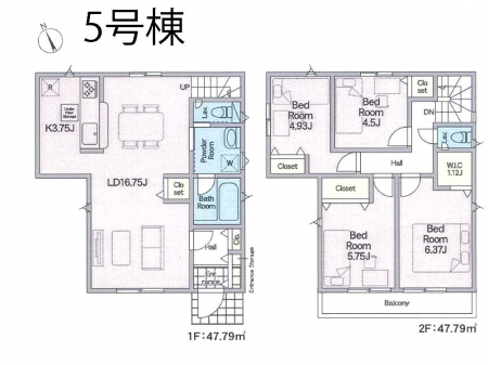 �@�Ԏ�聟�T�������`Floor plan�`�@�}�ʂƈقȂ�ꍇ�͌�����D��v���܂��B