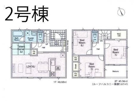 �@�Ԏ�聟�Q�������`Floor plan�`�@�}�ʂƈقȂ�ꍇ�͌�����D��v���܂��B