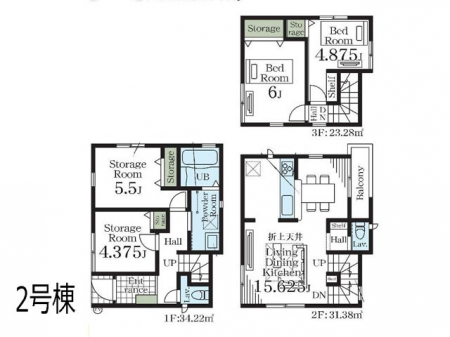 �@�Ԏ��`Floor plan�`�@�}�ʂƈقȂ�ꍇ�͌�����D��v���܂��B