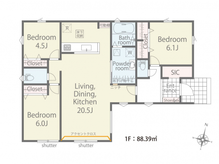 �@�Ԏ��`Floor plan�`�@�}�ʂƈقȂ�ꍇ�͌�����D��v���܂��B