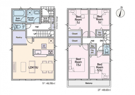 �@�Ԏ�聟�Q�������`Floor plan�`�@�}�ʂƈقȂ�ꍇ�͌�����D��v���܂��B