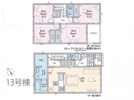 �@�Ԏ�聟13�������`Floor plan�`�}�ʂƈقȂ�ꍇ�͌�����D��  