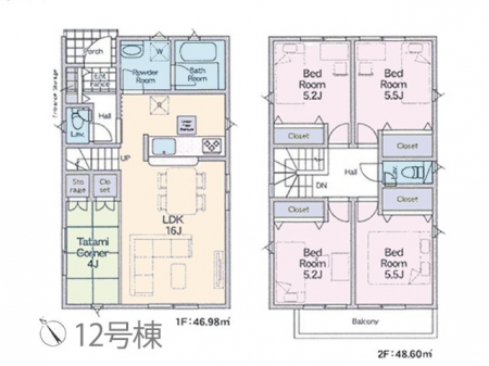 �@�Ԏ�聟12�������`Floor plan�`�}�ʂƈقȂ�ꍇ�͌�����D��  