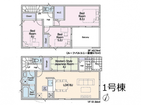 �@�Ԏ�聟�P�������`Floor plan�`�@�}�ʂƈقȂ�ꍇ�͌�����D��v���܂��B
