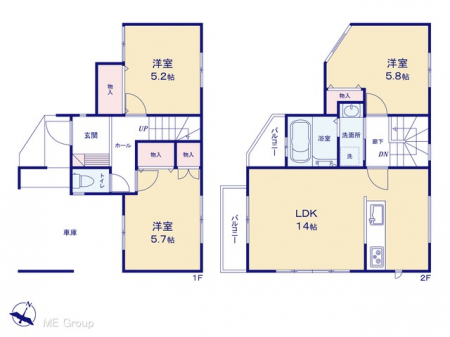 �@�Ԏ��`Floor plan�`�@�}�ʂƈقȂ�ꍇ�͌�����D��
