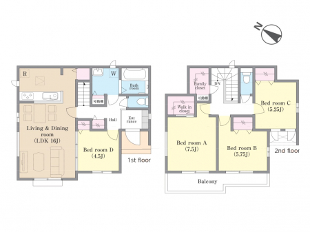 �@�Ԏ��`Floor plan�`�@�}�ʂƈقȂ�ꍇ�͌�����D��v���܂��B