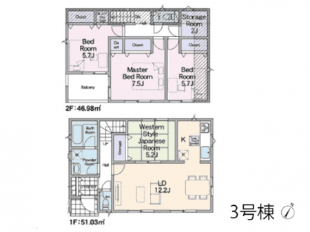 �@�Ԏ�聟3�������`Floor plan�`�}�ʂƈقȂ�ꍇ�͌�����D��  